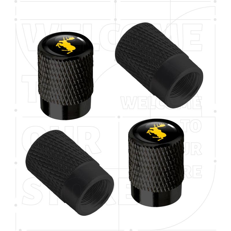 

For Volvo Prancing Moose XC90 S90 V90 XC60 XC40 LOGO 4pcs Car Wheel Tire Valve Aluminum Caps Tyre Stem Covers Airdust Waterproof 1set