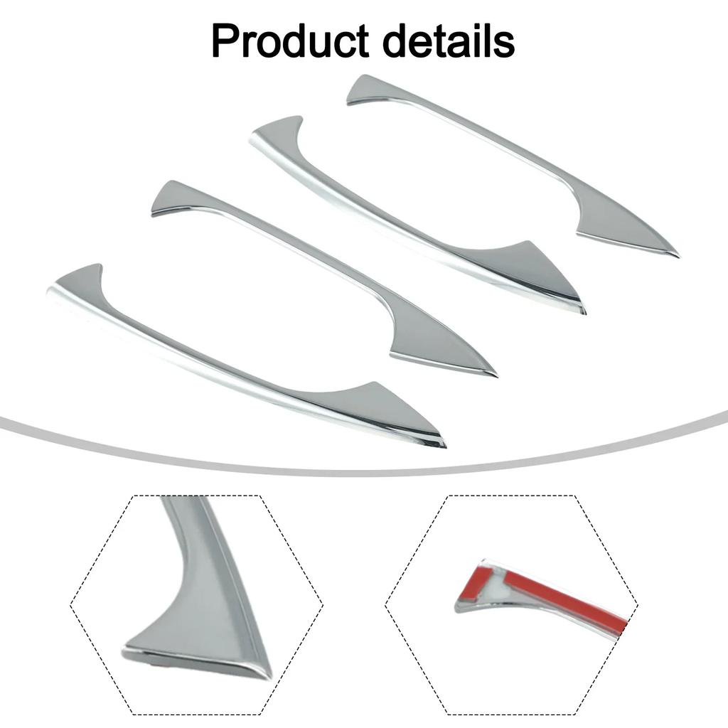 Car Styling Accessories Chrome Door Handle Cover Car Handle Cover Easy Installation High-Quality Materials Secure Attachment