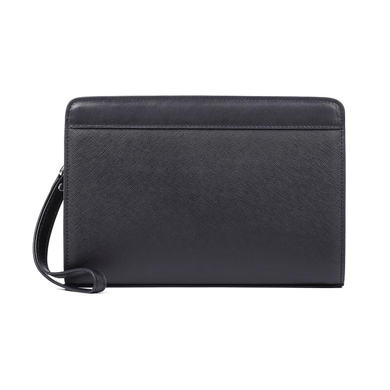 SCHWARZETIENNE Men s Business Leather Clutch Bag Large