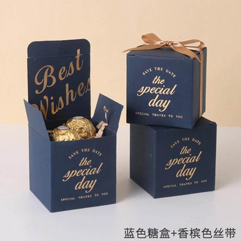 20 ks/sada dárkové předměty na svatební večírek pro miminko, dárkové předměty na zvláštní den, krabičky na sladkosti se stuhou, na zakázku