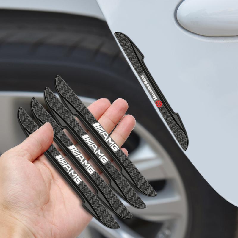 2025 Hot 4pcs Rubber Car Door Edge Protector Sticker Anti Collision Anti-scratch Strips For Mercedes Benz AMG W204 GLC CLA W205