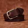 Men's Leather Belt Full Hole Vintage Distressed Knife for Handcraft Cut Genuine Leather Fashion Personality Trend First Layer Cowhide Belt
