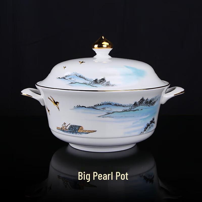 

Chinese Ink Landscape Bone China Soup Bowl