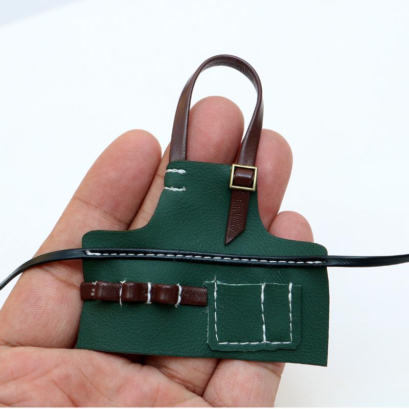 

Creative Personality Tooling Apron Clothing Decoration Apron Simple Solid Color Leather Apron Adjustable Length B