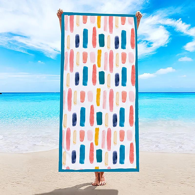 Daisy Flower Beach Towel Yoga Mat Microfiber Quick Dry Floral Bath Towel for Bathroom Swim Sports Gym Sand Proof Beach Blanket