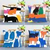 1PC Cute Art Abstract Cat Pillow Case Square  Bedroom Sofa Leisure Comfort Cushion Car Home Decoration