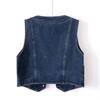 Women's Versatile Denim Vest - Slimming, Retro, Fashionable Outerwear for Spring and Autumn