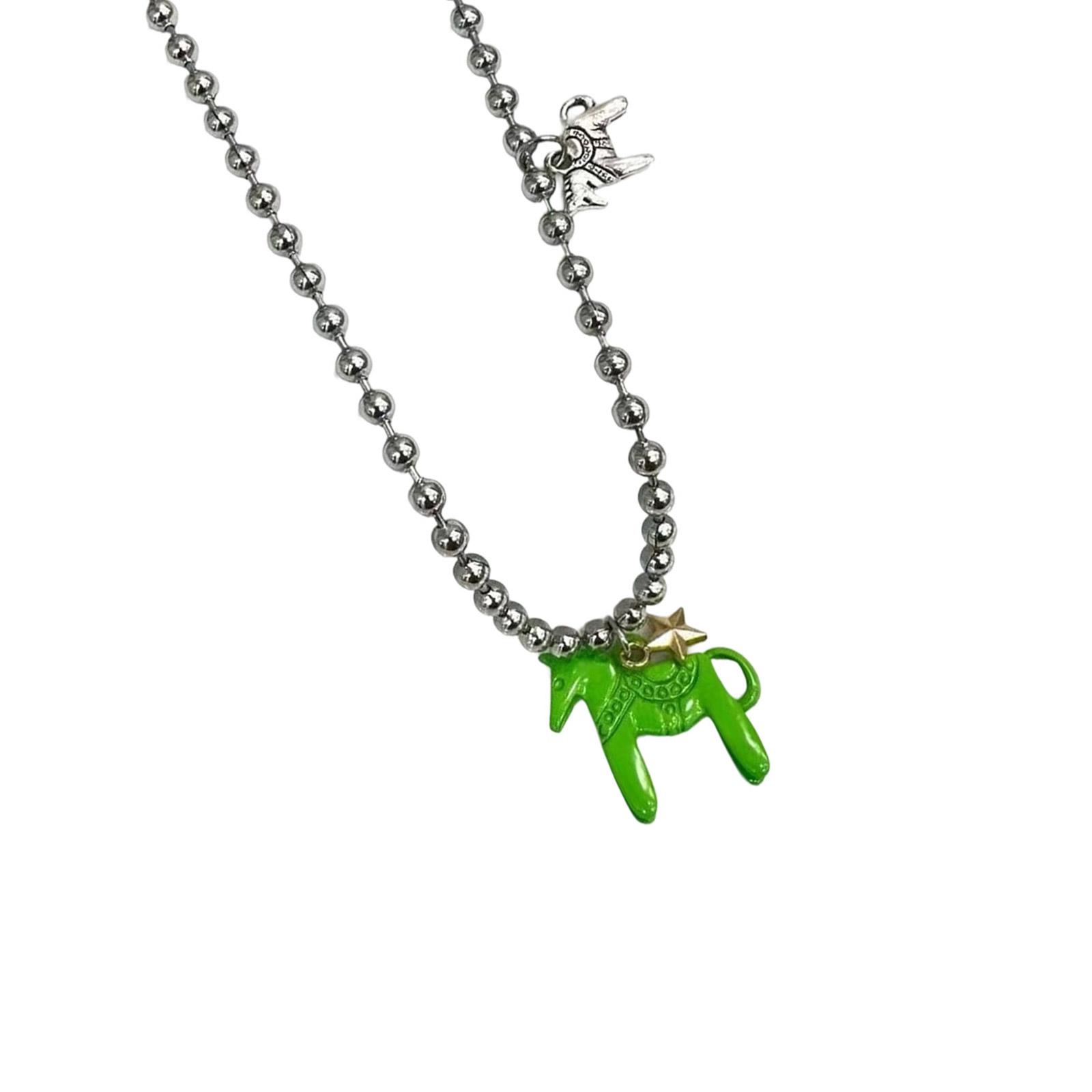 

Элегантное ожерелье-подвеска с дизайном жеребенка, прочная бижутерия из сплава для женщин, для повседневной носки, идея для подарка D