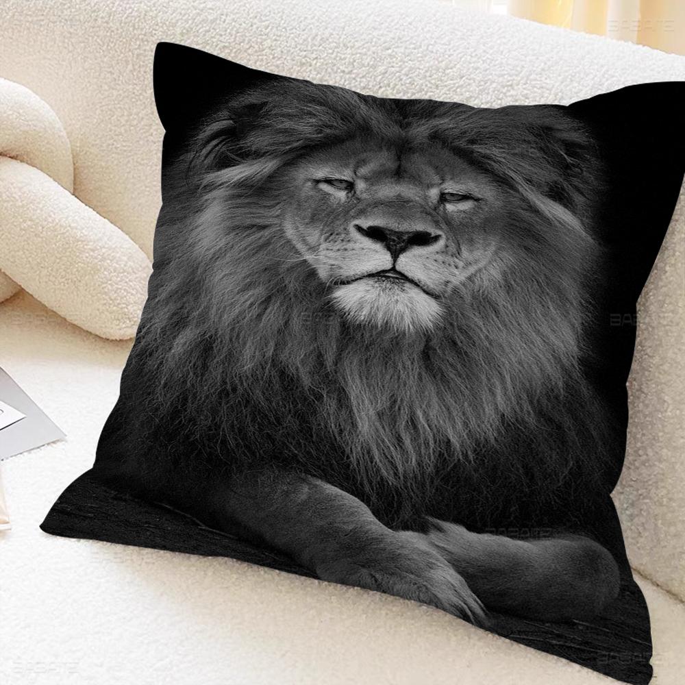 Federa per Cuscino Leone Animale Copricuscino da Lancio per Auto Divano Auto Regalo di Natale 40x40cm 45x45cm
