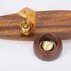 1Pcs Round Bell Black Walnut Wood Hanging Doorbell Wind Chimes Decor Wooden Magnetic Door Bell Entrance Opening Chime