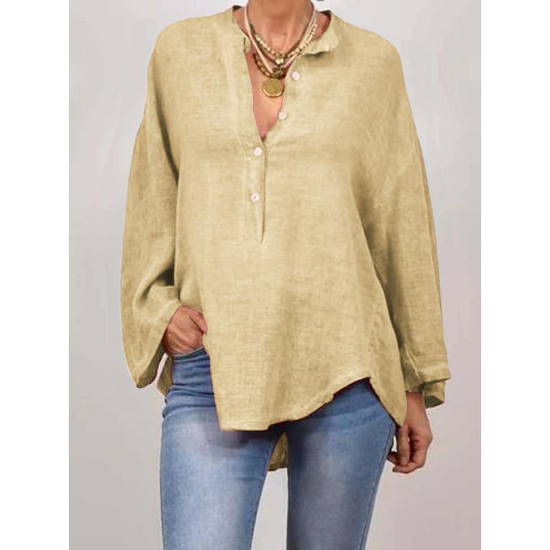 2025 New Women's Casual Long Sleeve Door Tube Stand Collar Regular Multicolor Tops Shirt