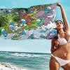 Cartoon Cute S-Smurfs Anime Beach Swimming Towel Soft Absorbent Washcloth Children's Gifts for Kids Travel Camping Gym