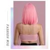 Women's Simulation Wig 36cm Hair Short Straight Wig Full Headgear Rose Hair Net Headdress Beauty Decoration Wig