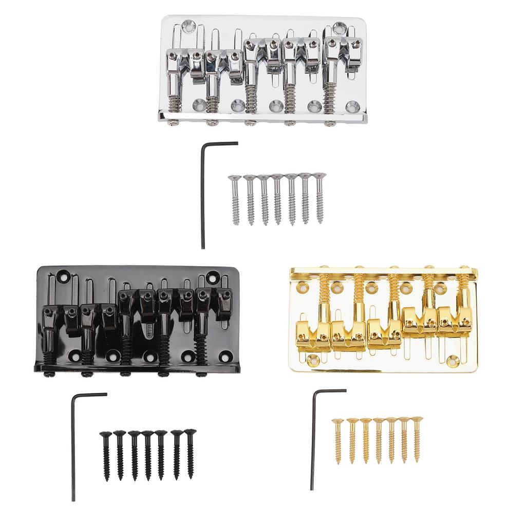 5 String Bass Bridge Adjustable Saddle Zinc Alloy Exquisite Retro Electric Bass Guitar Bridge