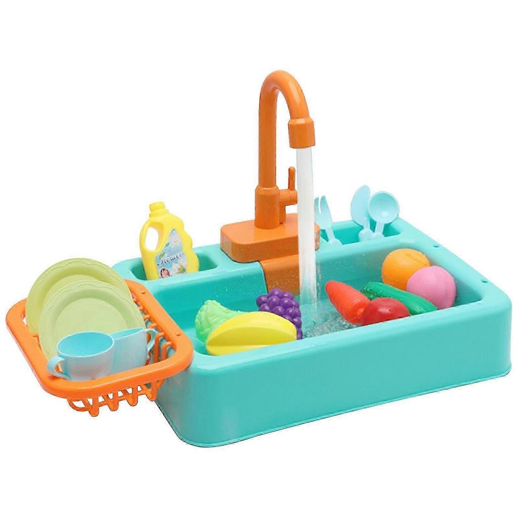 Analog Electric Dishwasher Sink Children's Role Playing Kitchen Set Toys Kids toy  Pretend Play accessory [jkw]