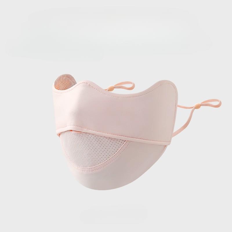 Ice Silk Sunscreen Mask, Female, Summer, Cool and Breathable, Eye Protection, UV Protection, Facial Contouring, Breathable Hole Mask