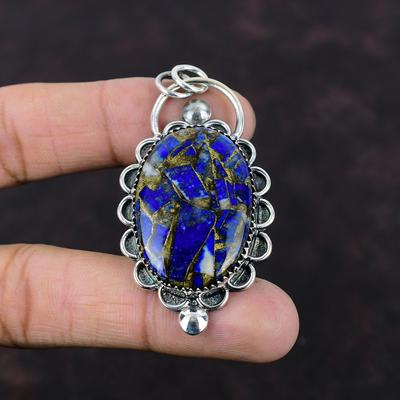 Copper Sodalite Pendant Real Gemstone Handmade Jewelry 925 Sterling Silver Pendant Original Sodalite Jewelry Wedding Gift Birthstone Pendant
