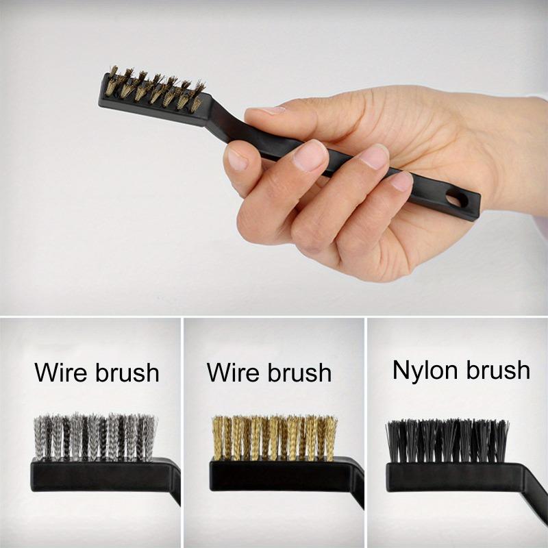 Steel Wire Brush Aquarium Algae Cleaning Brush Nylon Brush Aquarium Cleaner Fish Tank Stain Cleaning Tools Accessories 3pcs/pack