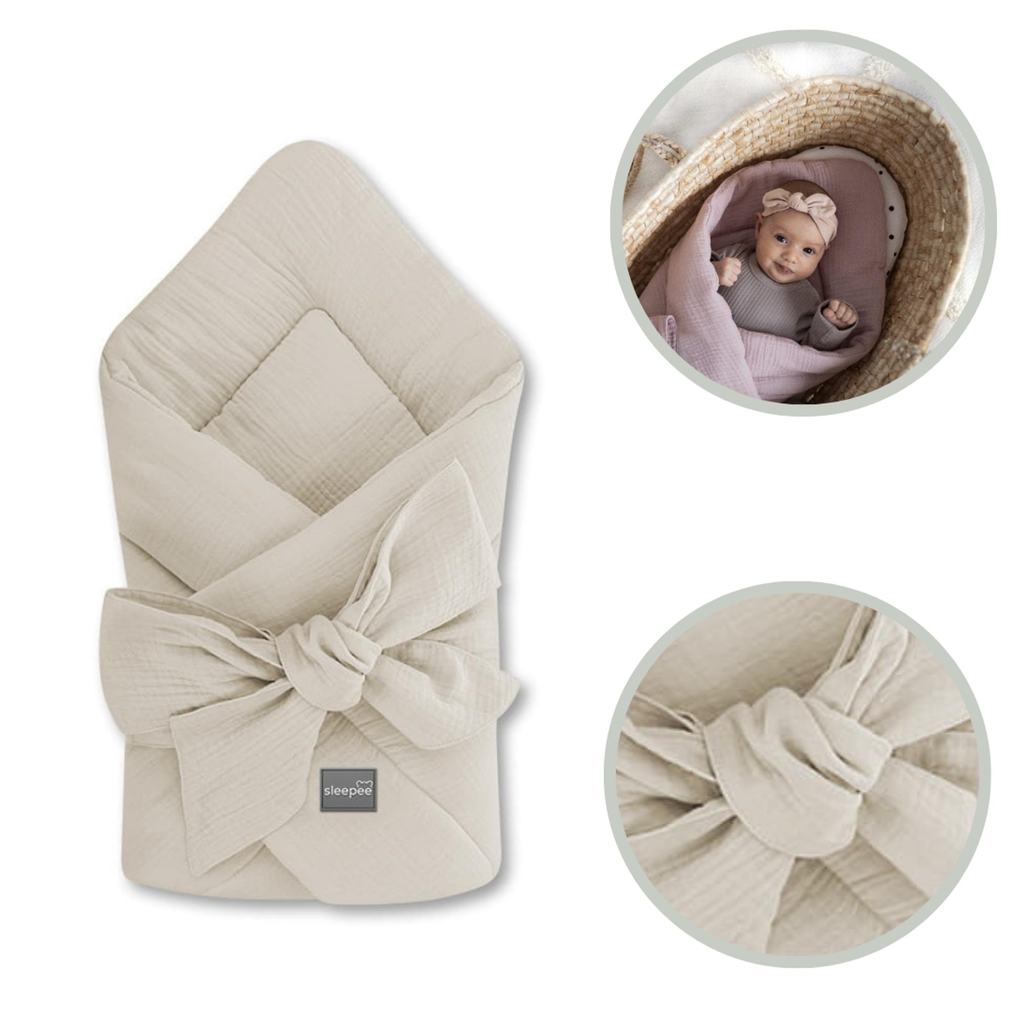Muslin Swaddle Wrap Beige
