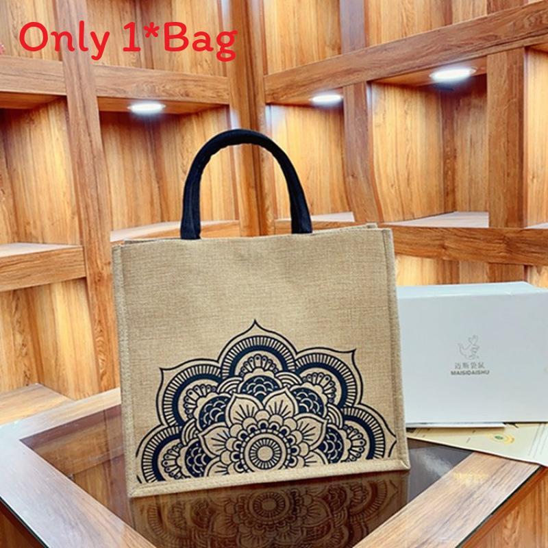 Snoopy Mickey Pattern Tote Bag With Cotton Linen Material For Daily Use And Trendy Casual Style