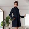 Women's  Autumn Winter Mid-length Thick Warm Blended Woolen Jacket Coat Hooded Cloak Shawl Coat Jacket Hooded Women Clothing