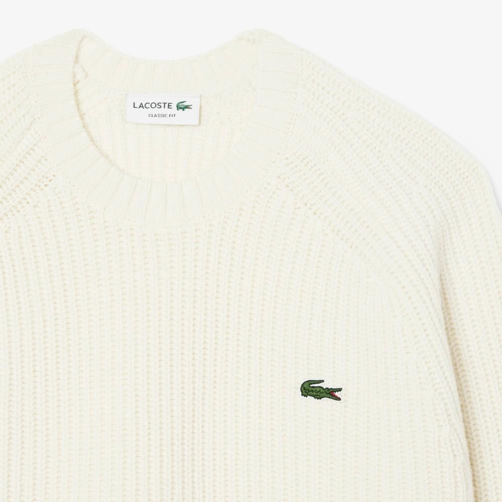 [lacoste] Men's Ribbed Crew Neck Sweater AH3142-55NXFJ