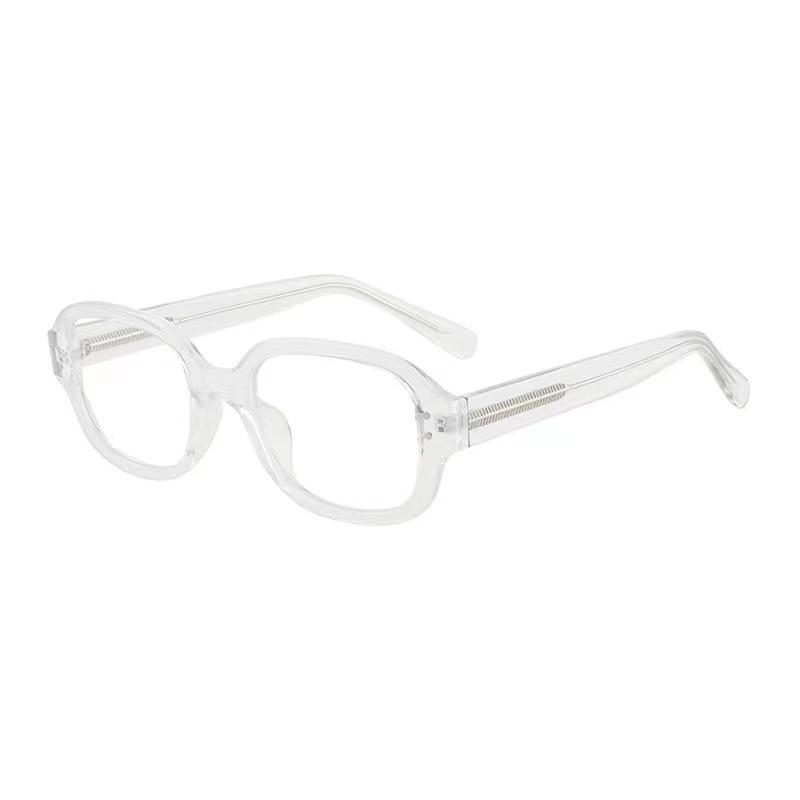 Korean Style Retro Light Oval Glasses Frame - Simple, Cute, and Stylish for Women