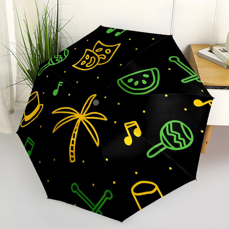

1pc Festival Open/Close Folding Umbrella, All- Portable Umbrella for & Men, Stylish Accessory (Holiday Gift) 8-Rib yy251213171