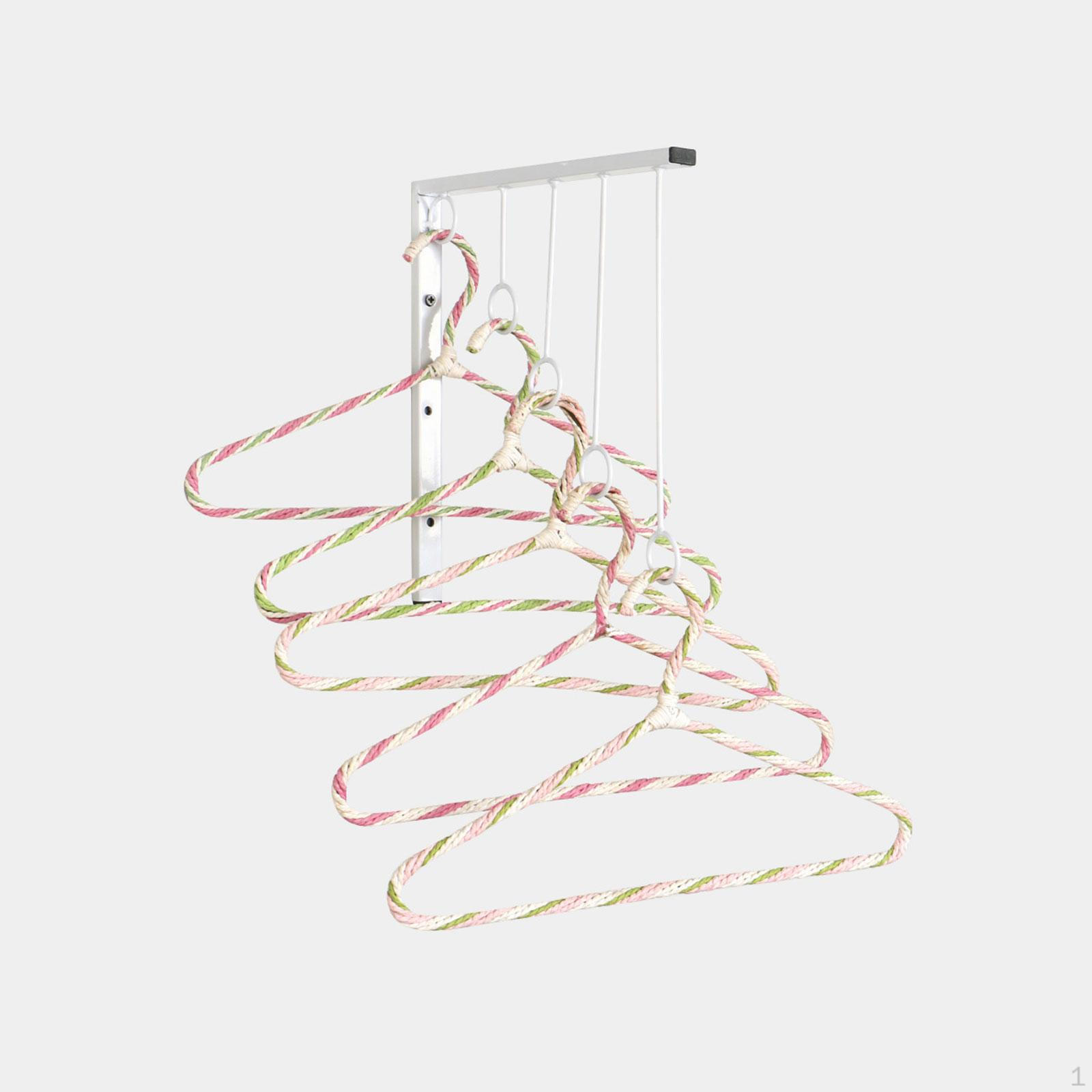 

Стойка для одежды с 5 прочными кольцами для подвешивания одежды для сушилок и кухонь. Хранение металла White