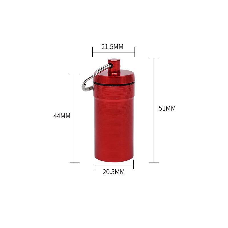 Colorful Portable Mini Pill Case Waterproof Medicine Storage Box Container Bottle Holder Keychain Outdoor Travel Survival Box