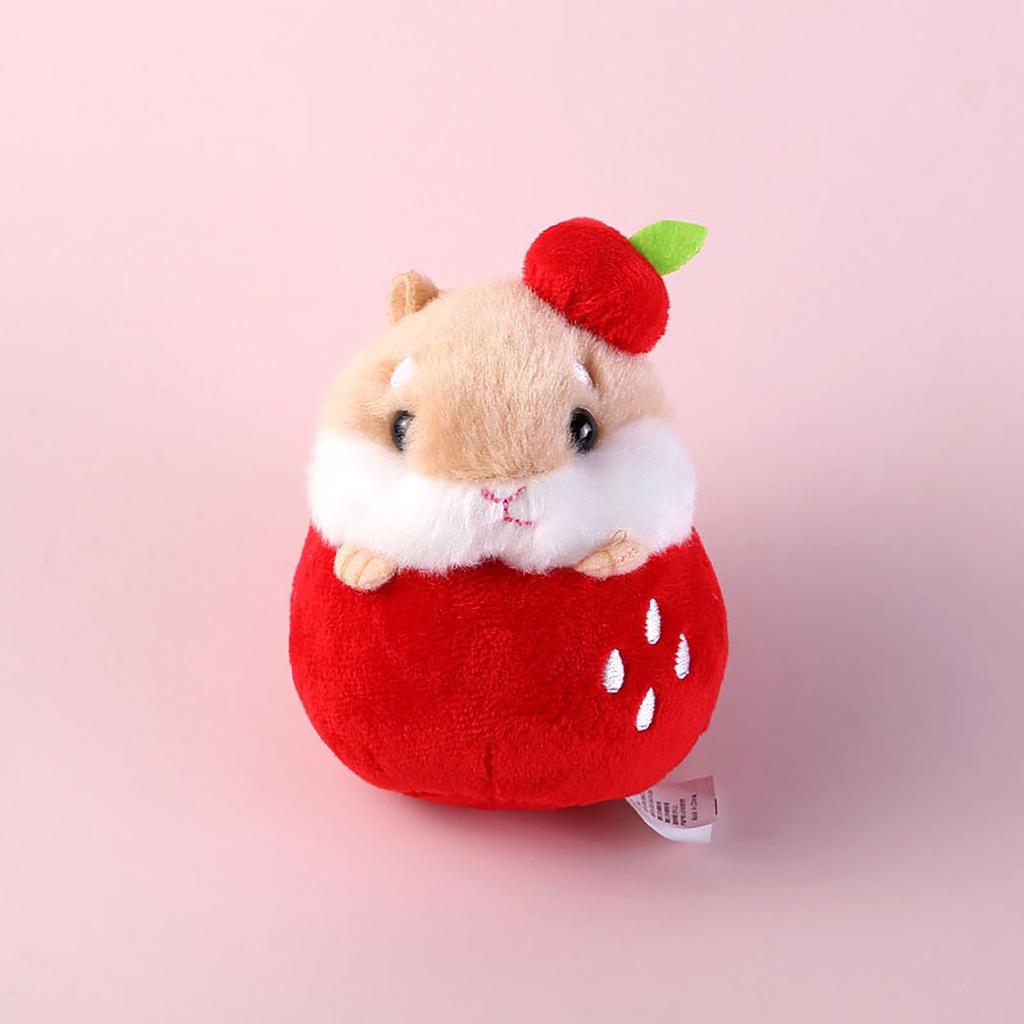 Small Hamster Doll Pendant Plush Toy Key Chain Hanging School Bag Hamster Doll