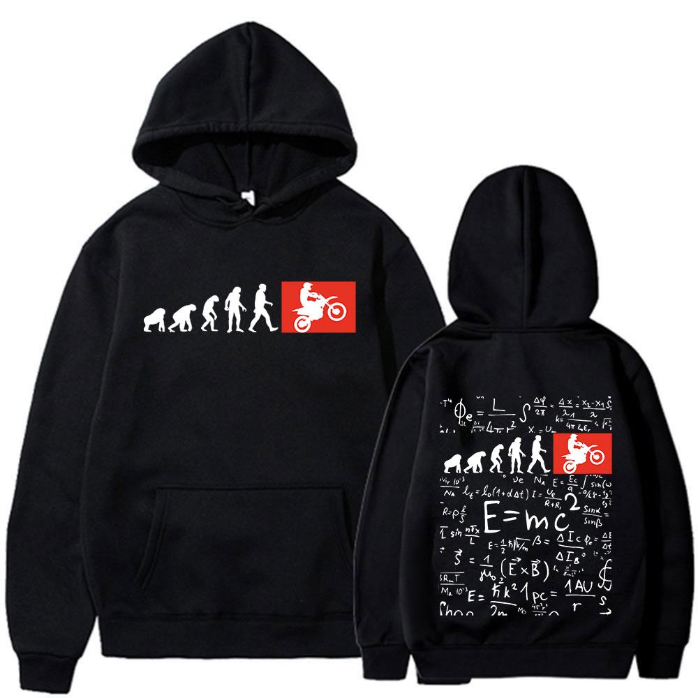 

Human Evolution Motocross New Design Vintage Hoodies Men Autocycle Motorbike Speedometer Sweatshirts Long Sleeves Pullovers Coat 3XL