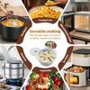 Microwave Silicone Steamer 3 Compartments Microwave Pot Heat Resistance Multifunctional Steamer Bowl Portable Air Fryer Pot Easy