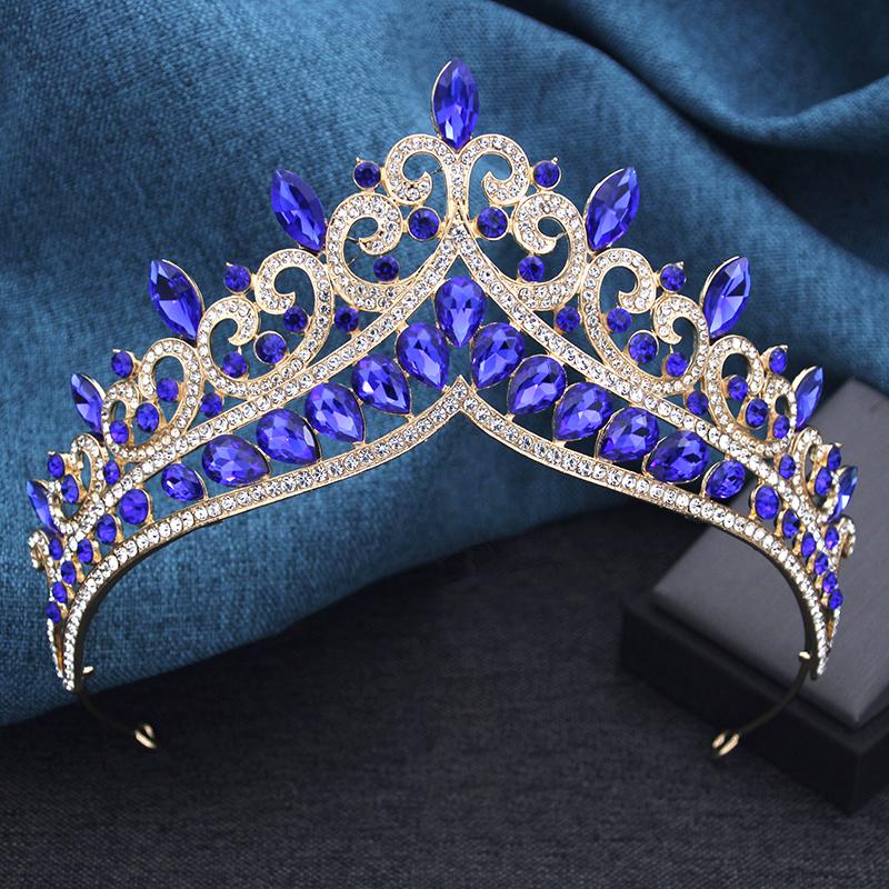 Elegant Baroque Bridal Tiaras Crown for Women Bride Headbands Queen Princess Diadems Wedding Hair Jewelry Accessories