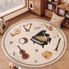 Cartoon Style Bedroom Decor Round Carpet Fluffy Soft Carpets for Living Room Thick Plush Children's Floor Mat Washable Study Rug