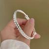 Nickel Silver Plated Wheat Ear Tassel Bracelet for Women - Smooth, Adjustable Niche Design