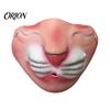 Funny Latex Masque Halloween Half Face for Adults, Scary Horror Party Cute Expression Cosplay Props with Elastic Strap Cosplay, Carnival Costume,