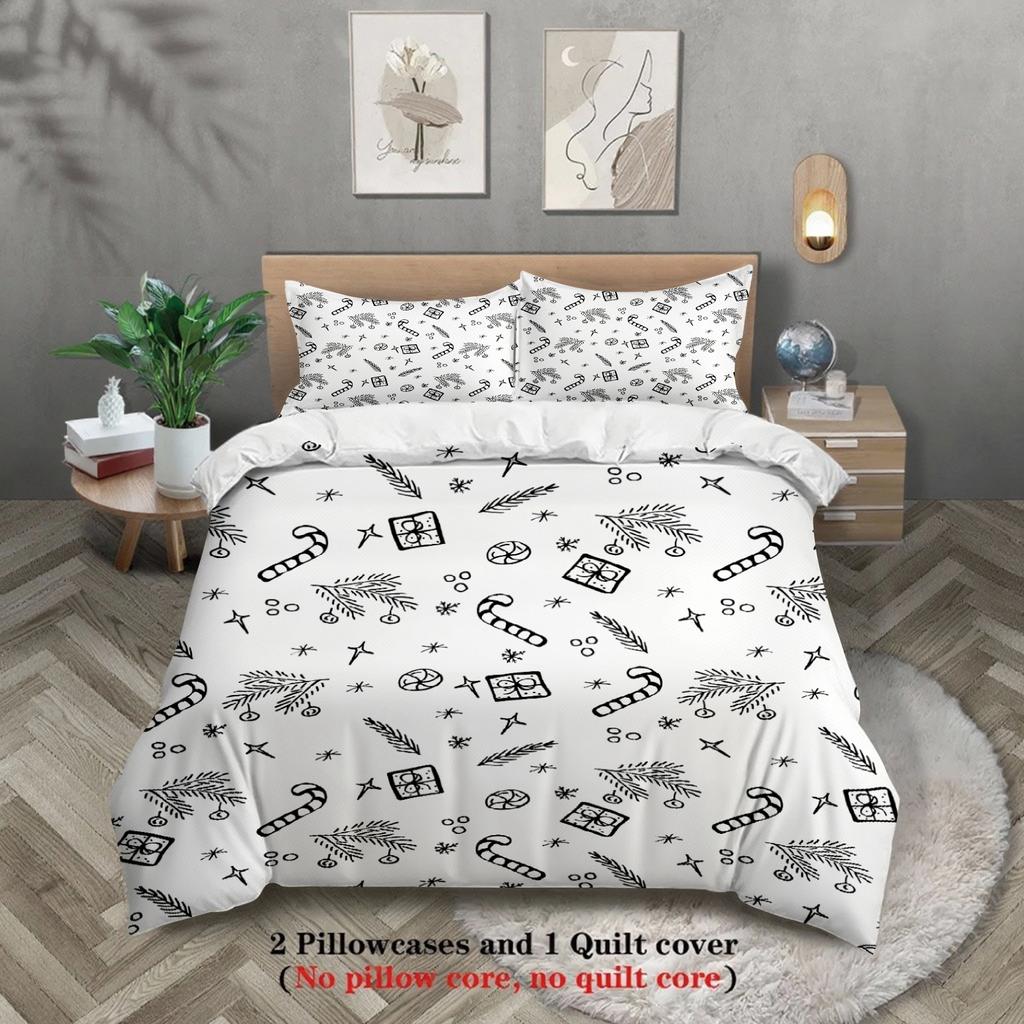 Merry Christmas Bedding Set Christmas Tree Duvet Cover Set Single Twin Queen King Size No Filling Christmas Gift For Home Decor