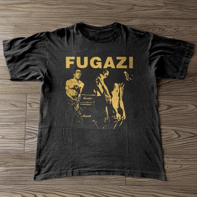 HORKÝ! Fugazi Punková Kapela Retro Styl Černé Bavlněné Tričko Velikost S-4XL