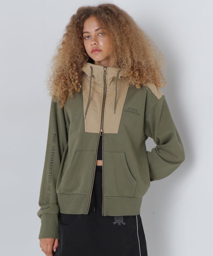 AVIREX CROSSOVER RIPSTOP COMBI PARKA Women's S 310 Olive 783-4231601