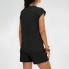 Women Short Sleeve Top and Shorts Set Casual Two Piece Outfits Soft Fabric Crew Neck Drawstring Waist Relaxed Fit Summer Wear