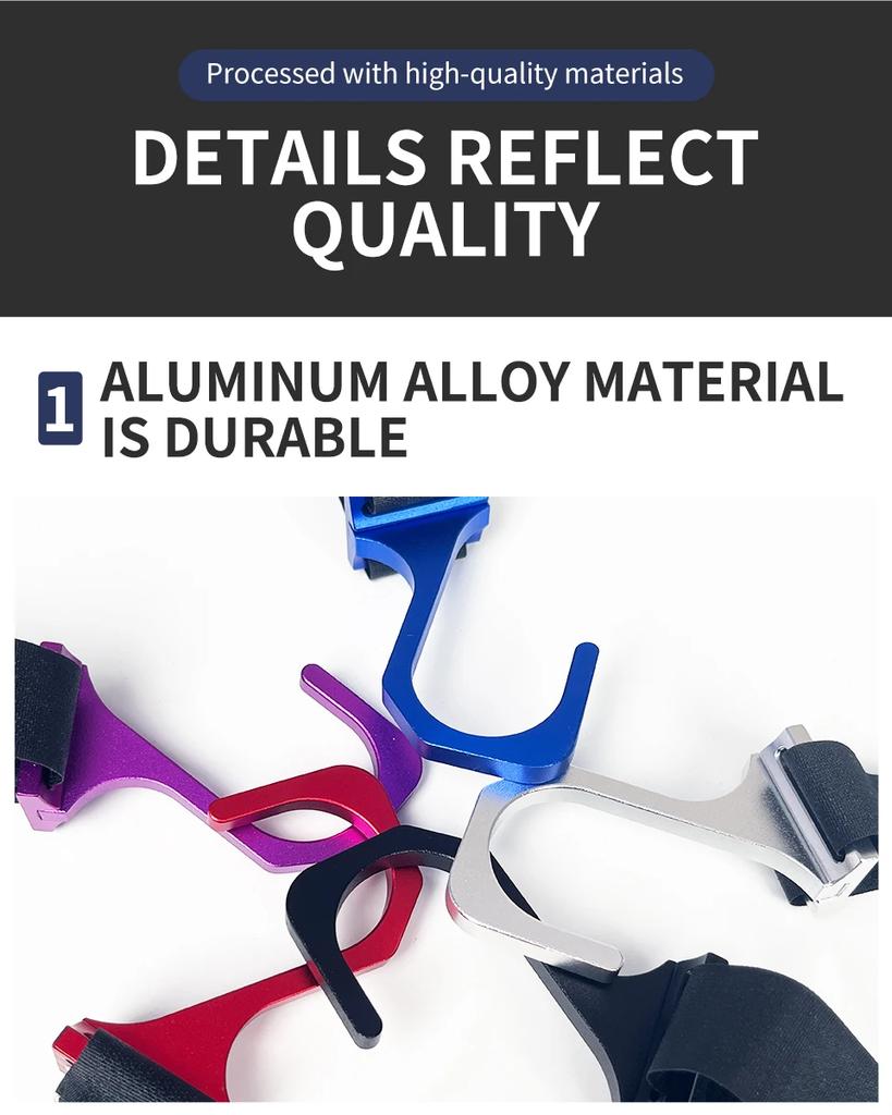 Aluminum Steering Wheel Hook with Adjustable Nylon Strap, Car Mounted Modification