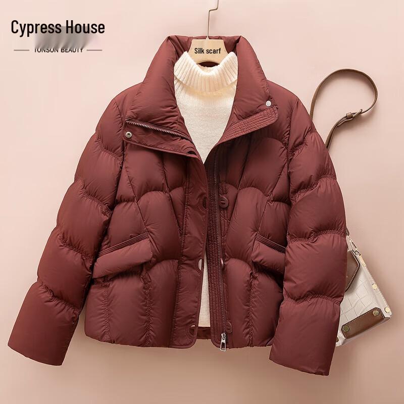 

Women s Casual Stand-Up Collar 90% Down Puffer Jacket L