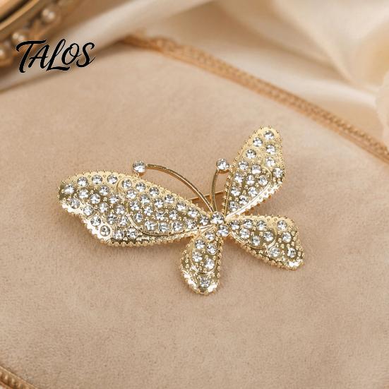 Decorative Butterfly Accessory Rhinestone Brooch for Women, Shape Lapel Pin Long-lasting Clip, Sweater Cardigan Coat Suit Scarf Jewelry Accessories