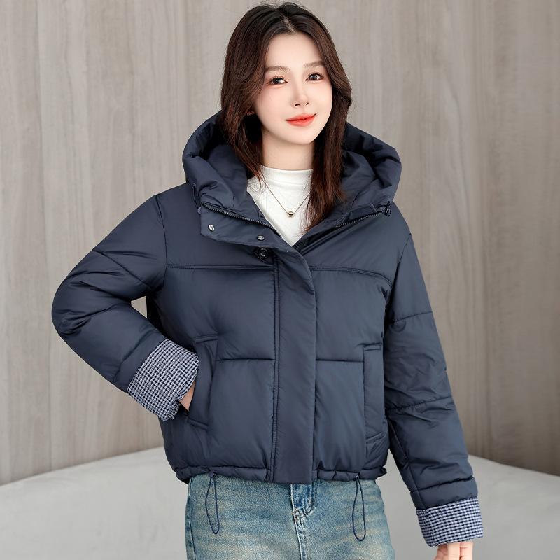 Women's Short Winter Jacket Warm Hooded Loose Cotton-Padded