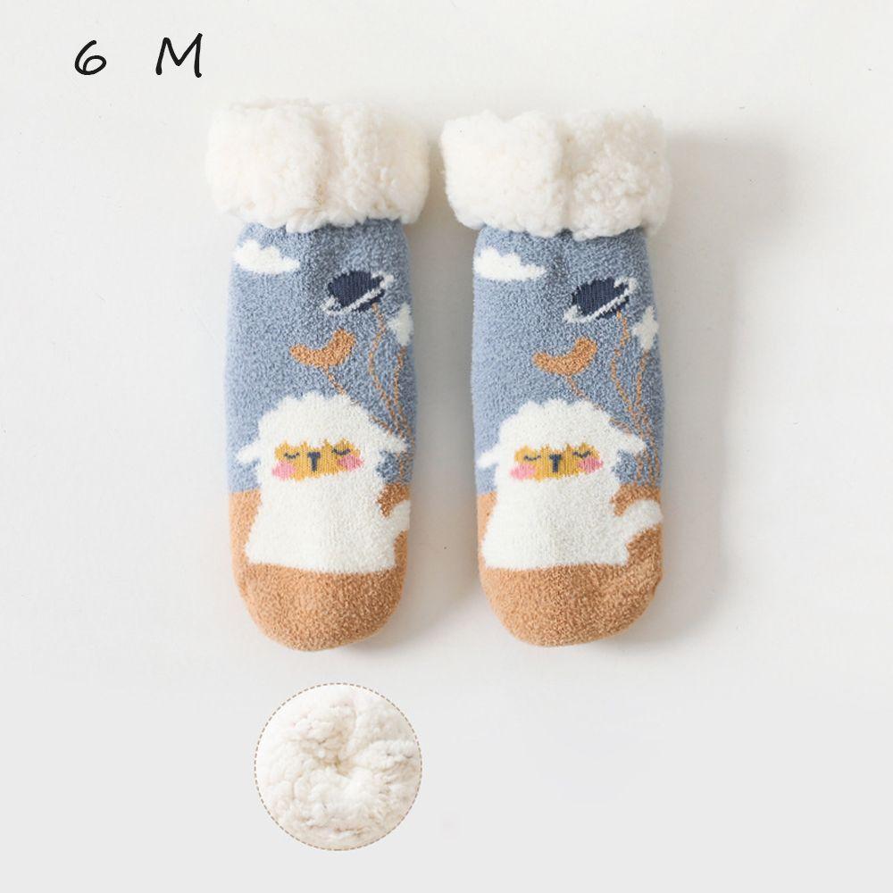 Cotton Cartoon Floor Shoes Lamb Velvet Sock Autumn Winter Socks Baby Socks Children's Floor Socks