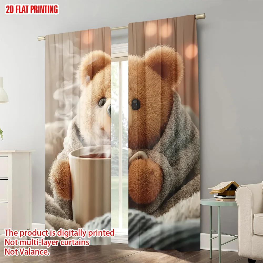 2pcs   Plane Printing Contemporary Curtains