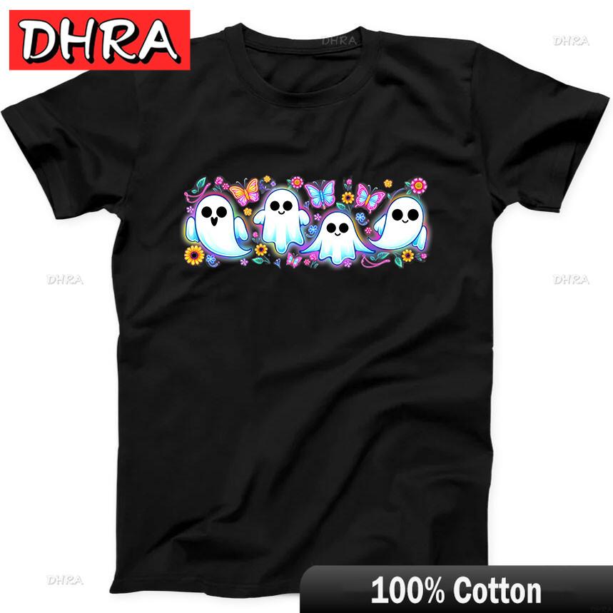 

Floral Ghosts Cute Halloween Funny Gift Tee Black T Shirt Graphic Shirts Modern Unique Vintage Shirts TShirts for Unisex TShirt 3XL