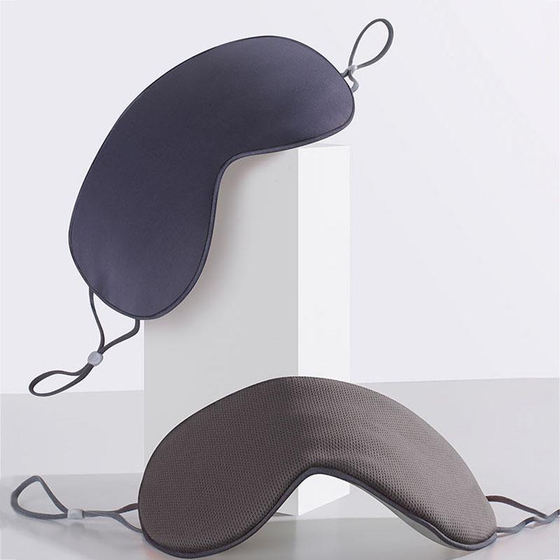Breathable Ice Silk Double-Sided Blackout Eye Mask with Ear Hook