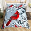Roter Kardinal Bettbezug-Set Für Kinder Teenager Queen King Leichte Tagesdecke Tier Muster Bettwäsche-Set Schlafzimmer Dekor Ohne Bettdecke
